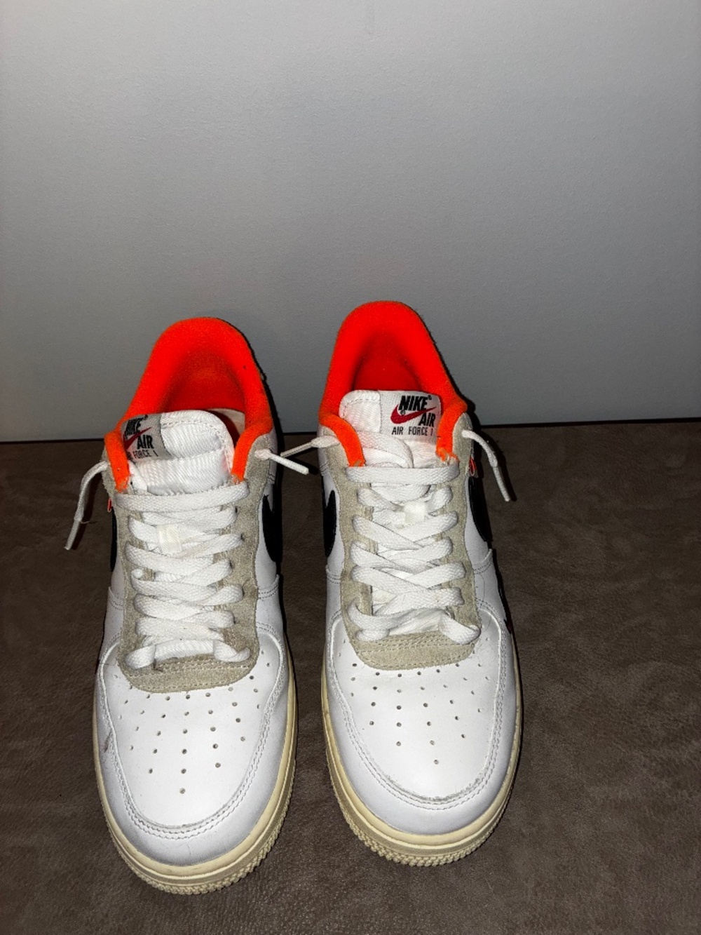 Size 7.5 Nike Air Force 1 '07 LV8 Hoops Pack - White Total Orange